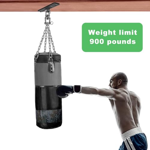 Dolibest Heavy Duty Swing Hanger, Ceiling Mount Swivel Hook, 360° Rotation Wood Beam Holder Body Weight Strength Training Systems, Aerial Yoga Swing & Hammock, Resistance Band for Wooden Sets - color: 4 Holes Ceiling Anchor With Swivel