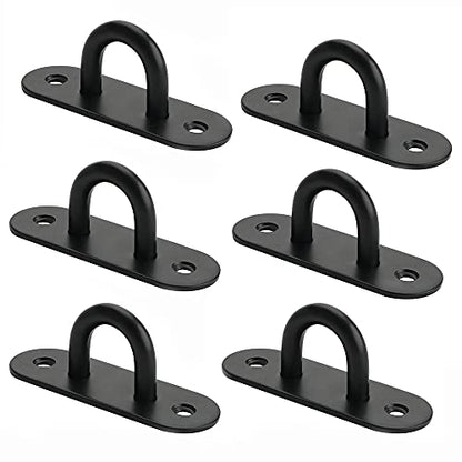 SAYAYO 9 PCS Pad Eye Plate Hooks, U Ceiling Hook for Wall Hanging Plants