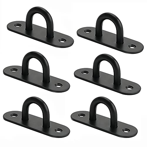 SAYAYO 9 PCS Pad Eye Plate Hooks, U Ceiling Hook for Wall Hanging Plants