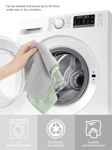 Fantasticlean Microfiber Cleaning Cloth Roll- 75 Sheets, 12"x12"(MossGreen) - color: Moss Green, size: 75 pack
