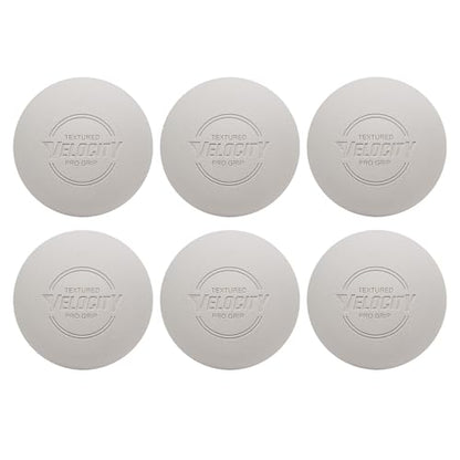 Velocity Pro Grip Lacrosse Balls - 6, 12, 18, 60 and 120 Packs - Certified for Youth, Club, High School, CLA, and College Game Play - color: White, size: 6 Balls