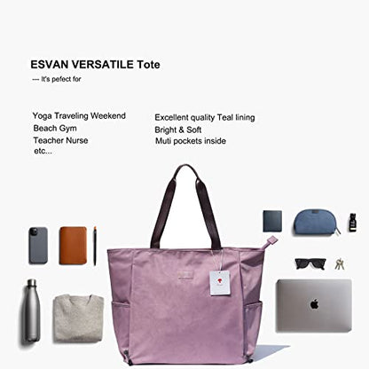 ESVAN Yoga Mat Bag Yoga Tote Carrier Shoulder Bag Carryall Tote for Office,Yoga,Pilates,Travel,Beach and Gym - color: H Pink