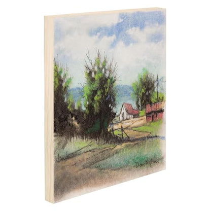 Da Vinci Pro Medium Textured Gesso Panel - 6x6-6 Pack - 7/8" Depth Wood Panels for Painting - Accepts Mediums Like Canvas - for Oils, Acrylics, Mixed Media, Pastels & Drawing Sticks - size: 6x6" - 6 Pack, style: 1-5/8" Depth