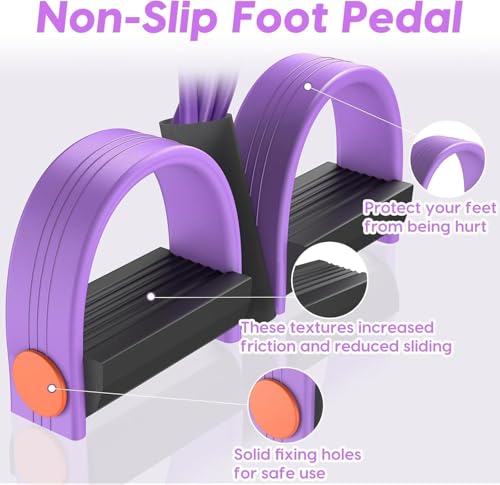 Pedal Resistance Band with Handle, Multifunction Tension Rope, Ankle Fitness Band, Foot Pedal Resistance Band for Abdomen, Waist, Arm, Leg Stretching Training