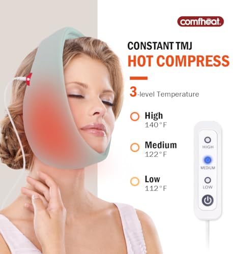 Face Heating Pad for TMJ Pain Relief, USB Heated Face Wrap for Jaw, and Lavender Weighted Eye Pillow for Yoga