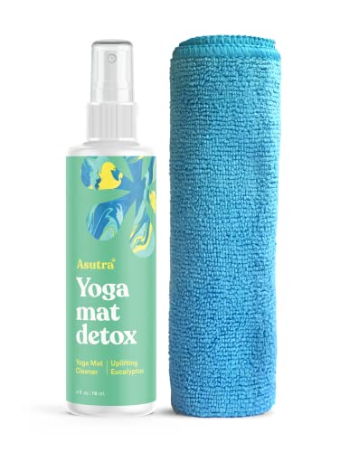 ASUTRA Yoga Mat Cleaner Spray (Uplifting Eucalyptus), 4 fl oz