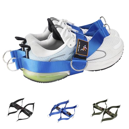 2-Pack Foot Strap for Cable Machine Fitness Attachment Shoe Workout Straps - color: Blue 2 Pack