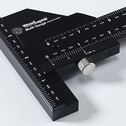 Scriber Gauge 8 Inch – Precision Marking & Measuring Tool for Woodworking, Layout, Joinery, Thickness, DIY – CNC Aluminum Layout Ruler (New Version) - size: 8 Inch