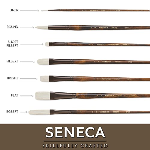 Seneca Artist Brush, Filbert 8 (1700FB-8) by Willow Wolfe, Professional Synthetic Bristle Paint Brush for Acrylic, Oil and Water Mixable Oil, Series 1700, 8 Filbert - size: 8