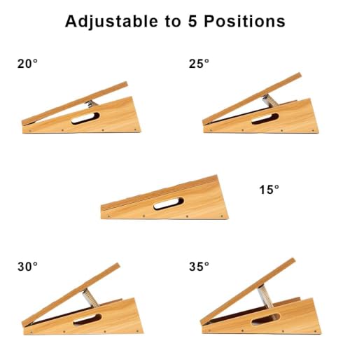 StrongTek Wooden Slant Board, Extra-Large 16 x 18 in, 5 Adjustable Angles - style: Extra-Large