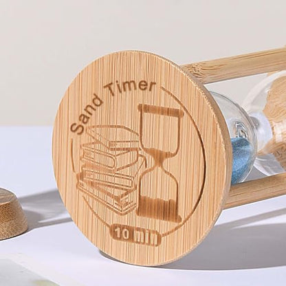 SuLiao Wood Hourglass 15 Minute, Blue Beech Stand Sand Timer Clock, Small Sand Watch 115 Min, Three Minute Timer Antiguo Reloj De Arena, Unique Hour Glass Sandglass for Home, Desk, Office - color: Blue, size: 15 Min