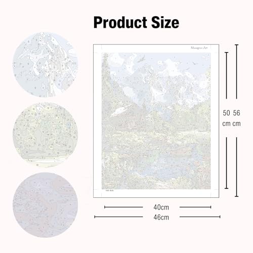 Muzagroo Paint by Numbers Oil Painting Kits for Adults DIY Landscape Oil Painting for Beginners Hand Crafts Kits with Brushes and Acrylic Paints 16x20 inches (Landscape) - color: Landscape