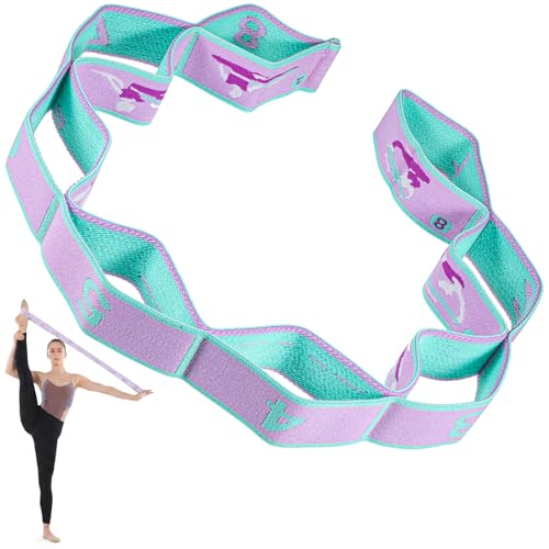 YUXIANLB Elastic Yoga Stretch Strap 8-Loop Fitness Equipment, for Women