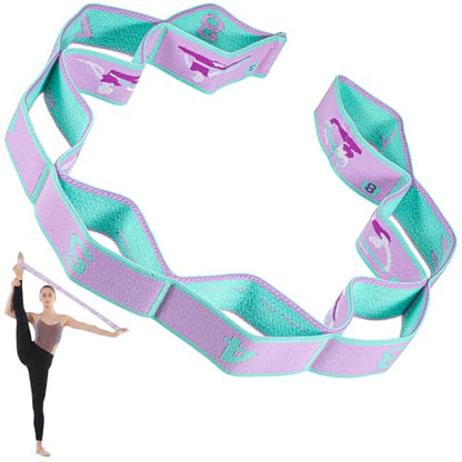 YUXIANLB Elastic Yoga Stretch Strap 8-Loop Fitness Equipment, for Women