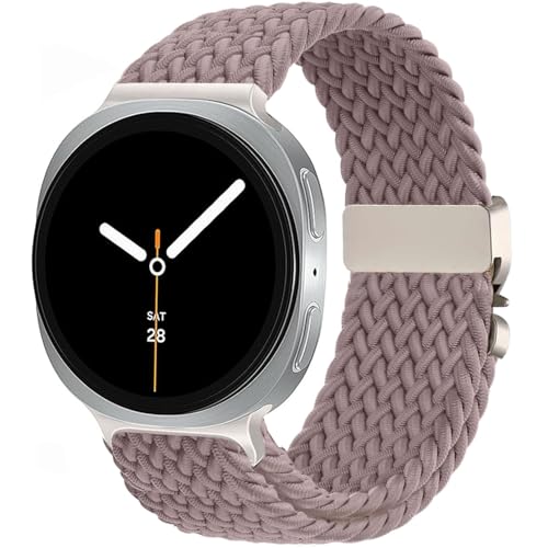 Nylon Braided band Compatible with Samsung Galaxy Watch 8/9 40mm 44mm - color: Smoky Purple