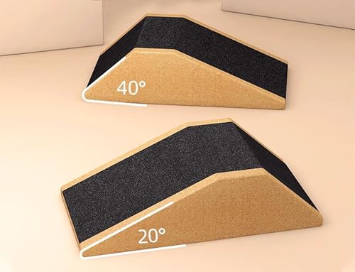 Squat Wedge Blocks Stretching blocks,Non-Slip Surface with Beveled Edges for Core Exercises,Natural Eco-Friendly/squats& weightlifting&yoga,Travel Friendly