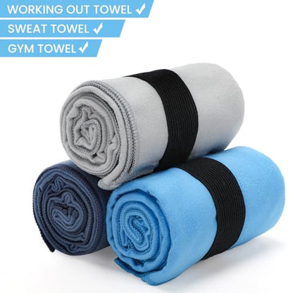 3 Pack Gym Towel Men Women Quick Dry Microfiber Workout Gear for Body Sweat Sports Exercise Fitness Tennis Running Cycling Hiking Weight Lifting Yoga Towels(3 Pack) - color: 3 Pack