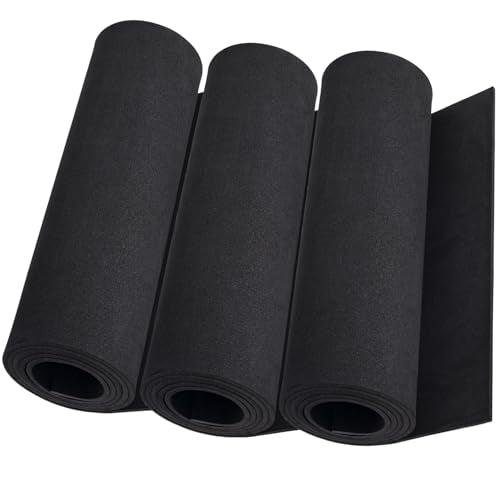 3-Pack 5mm Thick Black Eva Foam Cosplay Sheets roll, 13.9" x 59" Premium eva Craft Foam for Cosplay Costume by MEARCOOH - color: 3PCS:Black, size: Thickness-5mm