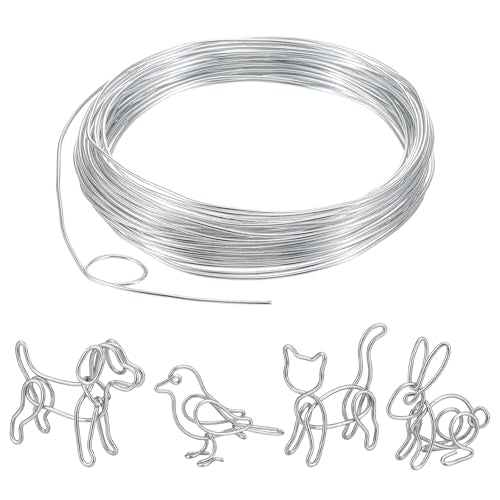 cobee 5 Rolls Craft Wire, 18 Gauge Wire for Jewelry Making, Aluminum Craft Wires Bendable Soft Crafting Wires, Flexible Metal Bailing Wired for DIY Crafts Jewelry Making