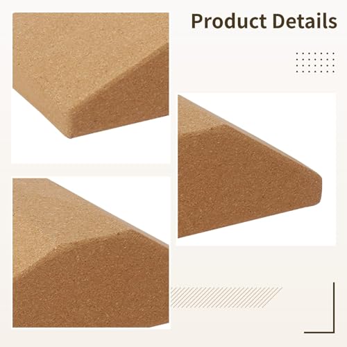 Yoga Props: 2 Cork Wedge Blocks for Alignment & Stability