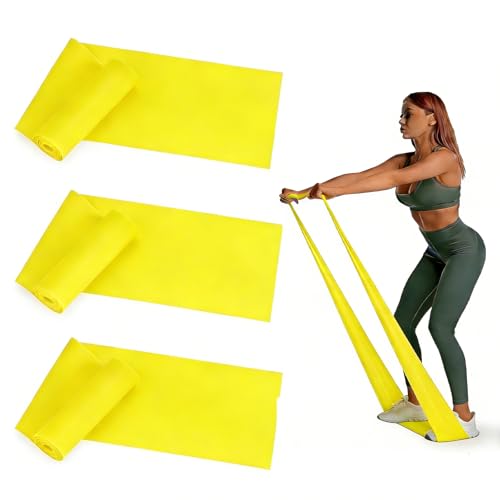 Resistance Bands Long Non-Latex Elastic Stretch Bands Work Out Band for Working Out Women or Men, Exercise Bands Set Yoga, Pilates, Gym, - color: Yellow-10/15lb, size: 5ft/6.5ft
