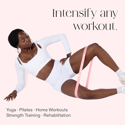 Bala Bands Resistance Bands, Elastic Booty Bands for Home Workouts, 5 Pack - color: Blush