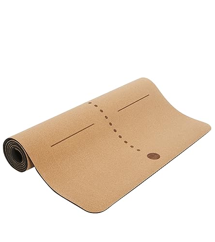 Everyday Yoga Mat Premium Edition, Non-Slip, Eco-Friendly, 3-5mm Thickness - color: Alignment - Natural Cork, size: 5mm