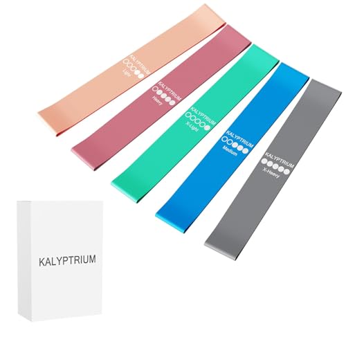 Resistance Bands Set – 5-Level Exercise Bands for Physical Therapy/Yoga/Pilates/Strength Training/Home Fitness Loop Bands with Portable Storage Bag