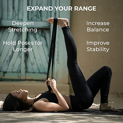 Bulk Yoga Straps, 10 Pack, 6ft, D-Ring Buckle | Adjustable Leg Stretching Strap for Muscle and Hamstring Stretch - Exercise Strap for Home,Gym, Schools and Studio - color: Black