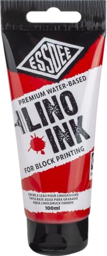 Essdee Premium Quality Block Printing Ink (Brilliant Red 100ml) - color: Red