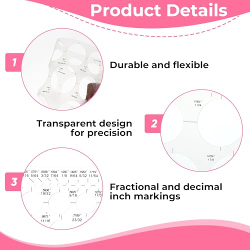 3 Pcs Circle Stencils for Drawing Geometric Drawings Templates Circle Shape Guide Stencil Measuring for Office School Building Formwork Drawings Template Multi-Size Reusable Drafting Tools