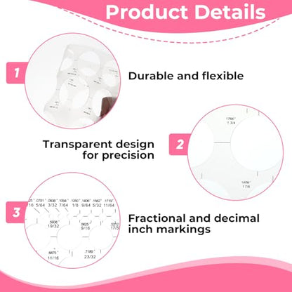 3 Pcs Circle Stencils for Drawing Geometric Drawings Templates Circle Shape Guide Stencil Measuring for Office School Building Formwork Drawings Template Multi-Size Reusable Drafting Tools