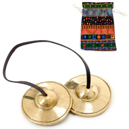 Boao Tingsha Meditation Bell with Bag,Smooth Embossed - color: Smooth Embossed