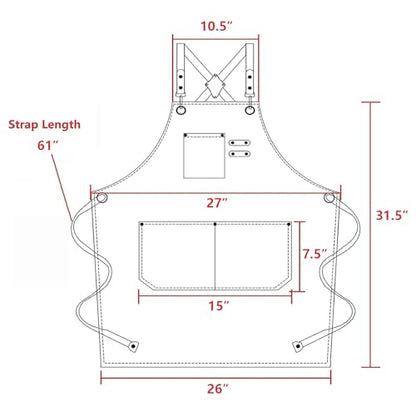 AFUN Chef Aprons for Women Men with Oversized Pockets, 12-Ounce Cotton Canvas Cross Back Water Repellent Apron (Grey Green) - color: Grey Green