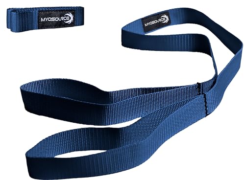 Myosource Kinetic Bands Cheerleading Flexibility Stunt Strap - Improve Stretching and Stunts for Cheer Dance Gymnastics & Physical Therapy – Stocking Stuffers Present for Kids Girls Adults - 12 Colors - color: Navy