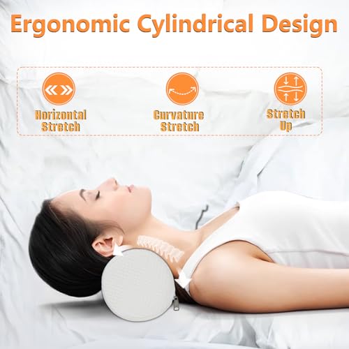 2 Pack Round Massage Table Bolster Pillow Pad, Bolster Pillow, Round Pillows, Suitable for Earthlite Massage Table (White, 4.7''x19.6'') - color: White, size: 4.7''x19.6''