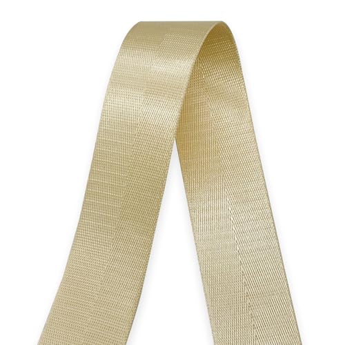 1 1/2" Ivory White Nylon Webbing 12yds for Bag Straps Crafts - color: Ivory