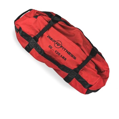 REP Fitness Adjustable Sandbag 1000D Cordura 5-200 Lbs 7 Reinforced Handles Water-Resistant Quick-Dry Small XL Functional Strongman Training Workout Cross-Fit Weighted Bag Exercise Gym Heavy - color: Large-Red