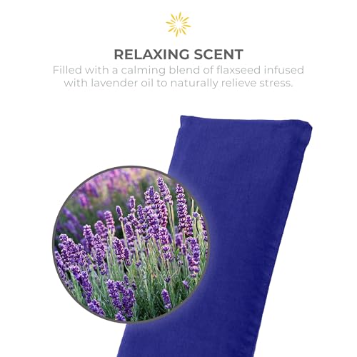 4 Pack Scented Sateen Eye Pillows, Blue with Lavender Oil - color: Blue With Lavender Oil