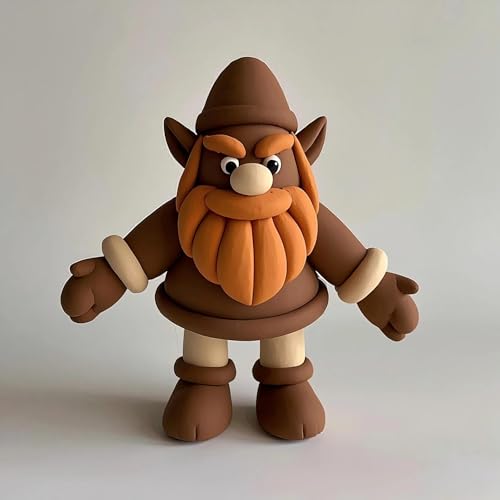 BOHS Foam Clay, Brown Air Dry Modeling Clay, 1.1 lb | Soft, lightweight; crack-free finish; EVA and polystyrene foam details; cosplay props, figurines, fake bakes and slime making - color: Brown, size: 500 g
