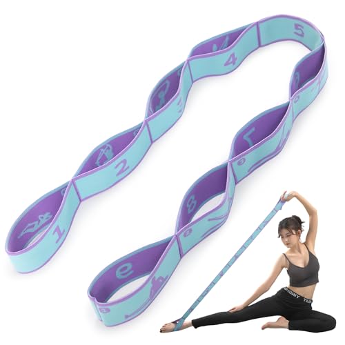 Yoga Stretching Strap for Dance Pilates Gymnastics, Elastic Flexible Training Tool for Women Men