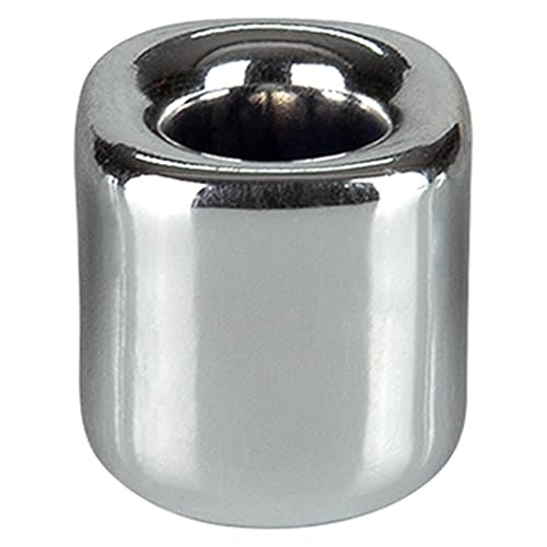 Mega Candles 5 pcs Silver 1/2 Inch Diameter Ceramic Chime Ritual Spell Candle Holders, Great for Casting Chimes, Meditation, Rituals, Spells, Vigil, Witchcraft, Wiccan Supplies - color: Silver, size: 5 Pieces