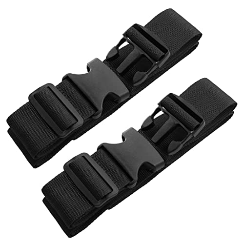 2pcs 74″×2″Luggage Straps for Suitcases,Adjustable Suitcase Straps and Heavy Duty Strap Buckle Packing Straps Travel Accessories,Black - color: Black 2PCS