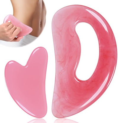 Guasha Tool for Body Body Gua Sha Massage Tool GuaSha Tool for Face(PINK)