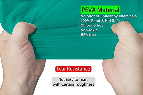 Teal Plastic Tablecloths 2 Pack Disposable Table Covers 84 Inch Circle Bridal Shower Party Tablecovers PEVA Vinyl Table Cloths for BBQ Picnic Birthday Wedding Banquet Parties 6 ft Round Table Use - color: B02 Teal