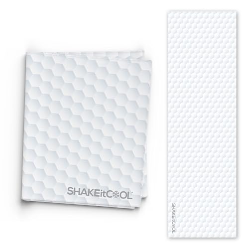 SHAKEitCOOL Extended Size Cooling Towel – Be Cool in Style - Heat Relief, Soft, Lightweight, Sun Protection, Easy Clean - Perfect for Biking, Hiking, Running, Yoga, Golf, Gardening - Golf M - color: Golf