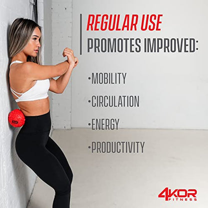 4KOR Massage Balls for Trigger Point Therapy - Myofascial Release Ball - Muscle Relief for Back, Neck, Shoulder, Foot Pain - Fitness Massage Balls for Mobility - Deep Tissue Release Ball - style: Ball Set