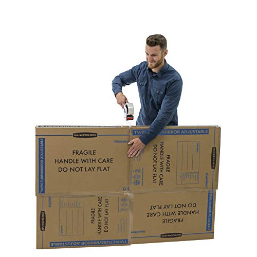 Bankers Box 3-Pack Adjustable TV/Picture/Mirror Moving Boxes | Protect TVs, mirrors, and framed art with rigid moving boxes sized for flat, fragile items. - style: Adjustable
