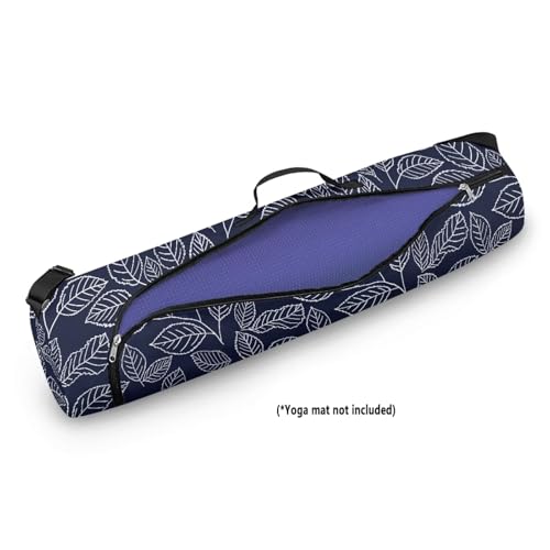 Yoga Mat Bag Portable Yoga Mat Holder with Adjustable Strap Lighweight Gym Tote Bag with Handle - color: Leaf