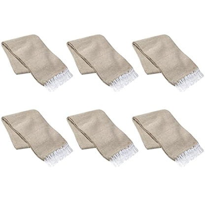 La Montana 6 Pack Heavyweight Solid Mexican Blanket, 74"x50", Tan - color: Tan